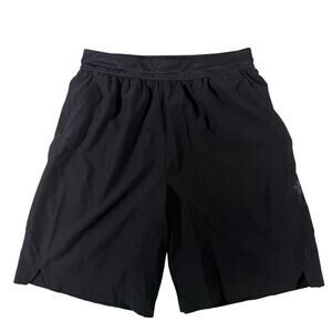 Adidas Men’s Small Black Athletic Shorts Zip Pockets 8.5” Inseam